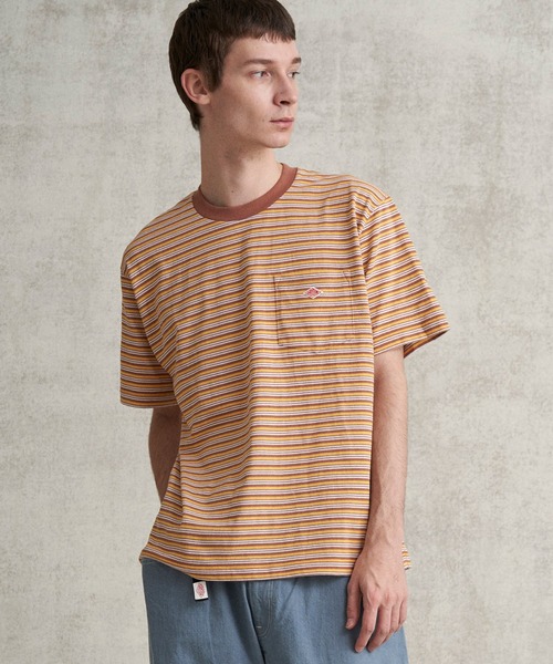 DANTON(ダントン)の「MEN'S STRIPE SHORT SLEEVE POCKET T-SHIRT(Tシャツ/カットソー・メンズ・A/ブラック系その他/C/B/ブルー系その他5・M/XL/L/XXL/S)」の4枚目の写真