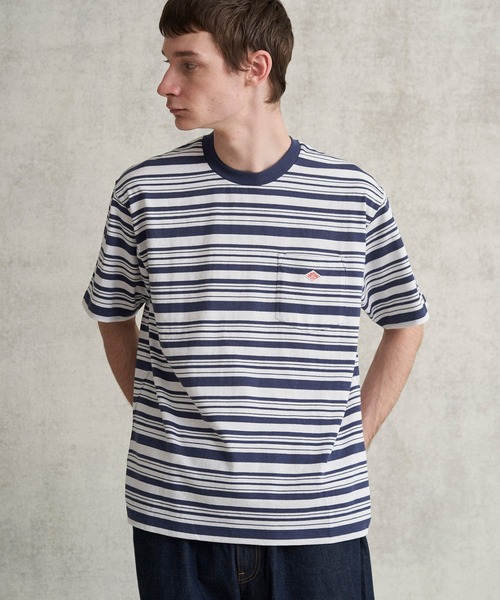 DANTON(ダントン)の「MEN'S STRIPE SHORT SLEEVE POCKET T-SHIRT(Tシャツ/カットソー・メンズ・A/ブラック系その他/C/B/ブルー系その他5・M/XL/L/XXL/S)」の12枚目の写真