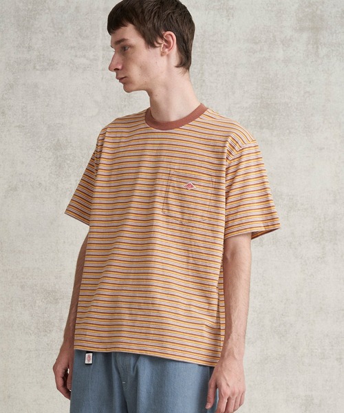 DANTON(ダントン)の「MEN'S STRIPE SHORT SLEEVE POCKET T-SHIRT(Tシャツ/カットソー・メンズ・A/ブラック系その他/C/B/ブルー系その他5・M/XL/L/XXL/S)」の6枚目の写真
