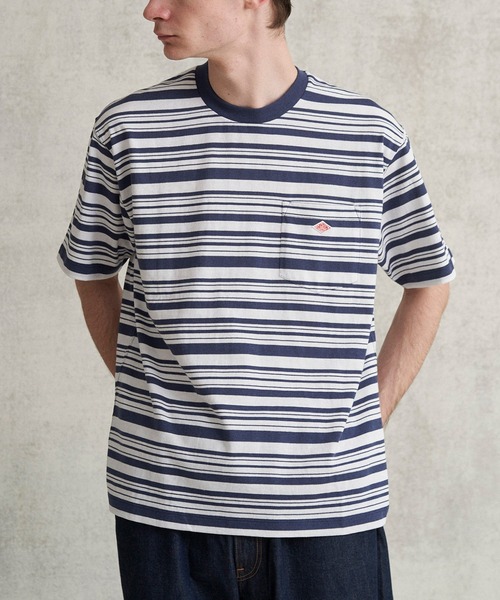 DANTON(ダントン)の「MEN'S STRIPE SHORT SLEEVE POCKET T-SHIRT(Tシャツ/カットソー・メンズ・A/ブラック系その他/C/B/ブルー系その他5・M/XL/L/XXL/S)」の10枚目の写真