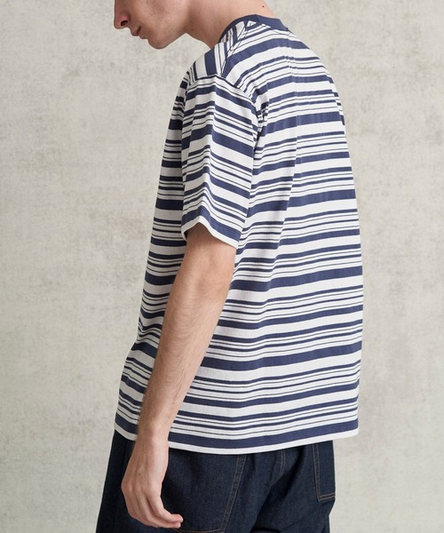 DANTON(ダントン)の「MEN'S STRIPE SHORT SLEEVE POCKET T-SHIRT(Tシャツ/カットソー・メンズ・A/ブラック系その他/C/B/ブルー系その他5・M/XL/L/XXL/S)」の11枚目の写真