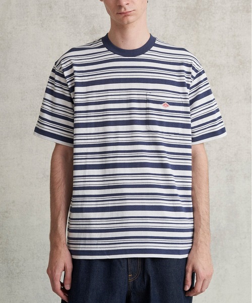 DANTON(ダントン)の「MEN'S STRIPE SHORT SLEEVE POCKET T-SHIRT(Tシャツ/カットソー・メンズ・A/ブラック系その他/C/B/ブルー系その他5・M/XL/L/XXL/S)」の9枚目の写真