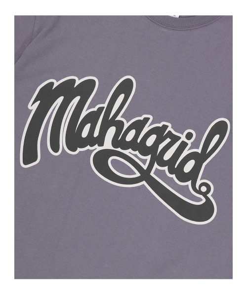 MAHAGRID(マハグリッド)の「『mahagrid/マハグリッド』CURVED LOGO TEE/カーブロゴ 半袖 カットソー(Tシャツ/カットソー・レディース・パープル/ブラック/ホワイト・M/L/XL)」の15枚目の写真