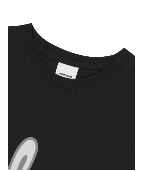 MAHAGRID(マハグリッド)の「『mahagrid/マハグリッド』CURVED LOGO TEE/カーブロゴ 半袖 カットソー(Tシャツ/カットソー・レディース・パープル/ブラック/ホワイト・M/L/XL)」の11枚目の写真