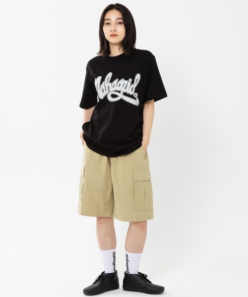 MAHAGRID(マハグリッド)の「『mahagrid/マハグリッド』CURVED LOGO TEE/カーブロゴ 半袖 カットソー(Tシャツ/カットソー・レディース・パープル/ブラック/ホワイト・M/L/XL)」の21枚目の写真