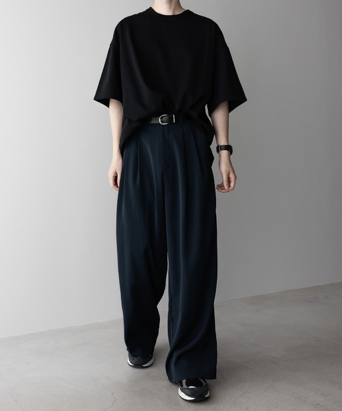 loose UNKNOWN out tuck drape wide PT / ルーズアンノウン