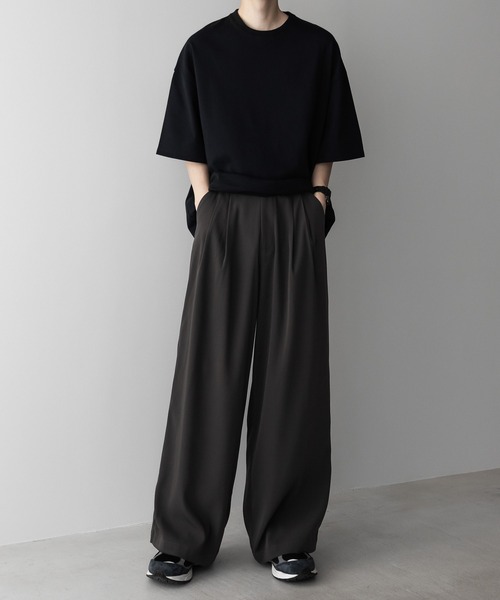 loose UNKNOWN out tuck drape wide PT / ルーズアンノウン