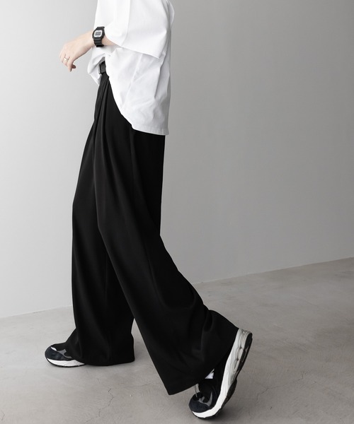 remer（リメール）の「loose UNKNOWN out tuck drape wide PT / ルーズアンノウンアウトタックドレープワイドパンツ（その他パンツ・メンズ・アッシュグレー/ブラック/チャコールグレー/ネイビー・SMALL/MEDIUM/LARGE）」の12枚目の写真