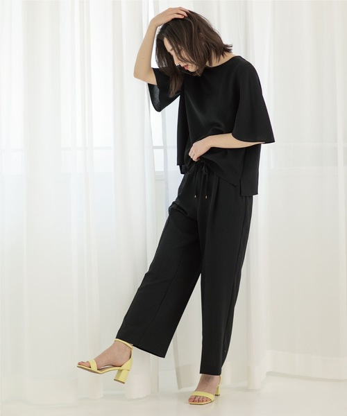 OPAQUE.CLIP（オペークドットクリップ）の「◆≪エマール検証済 洗える≫セットアップ対応 イージーワイドパンツ【洗濯機洗い可/イージーケア/ストレッチ】（その他パンツ・レディース・レンガ/ブラック/サンドベージュ/ライトブルー/ブラウン系その他5/ベビーピンク/ライトグレー・42/38/40/36/34）」の20枚目の写真