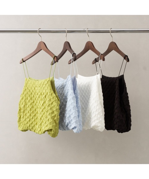 SpRay（スプレイ）の「ふくれバルーンキャミソール（キャミソール・レディース・ホワイト/ライトグリーン/ライトブルー/ブラック・FREE）」の11枚目の写真