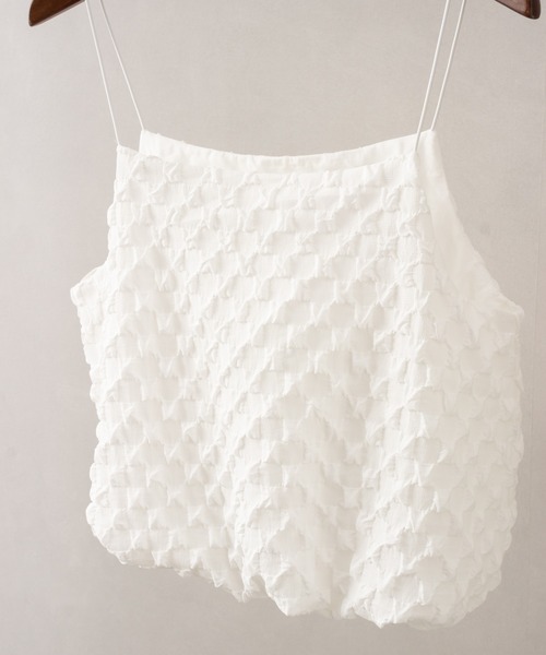 SpRay（スプレイ）の「ふくれバルーンキャミソール（キャミソール・レディース・ホワイト/ライトグリーン/ライトブルー/ブラック・FREE）」の14枚目の写真