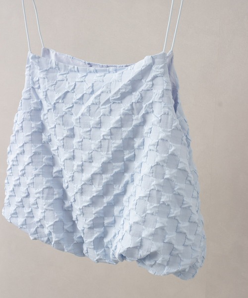 SpRay（スプレイ）の「ふくれバルーンキャミソール（キャミソール・レディース・ホワイト/ライトグリーン/ライトブルー/ブラック・FREE）」の6枚目の写真