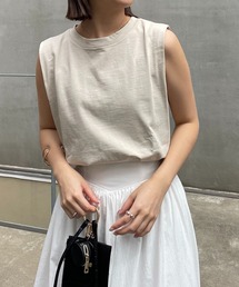 CAPRICIEUX LE'MAGE | マチ付タックスリーブTシャツ(Tシャツ/カットソー)