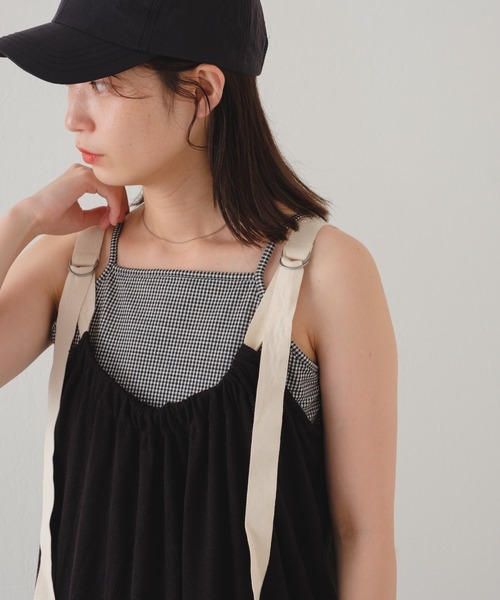 Kastane（カスタネ）の「【サイズ展開あり/WEB限定】ベルトショルダーカットワンピース（ワンピース・レディース・ブラック/ベージュ系その他・0/1）」の10枚目の写真