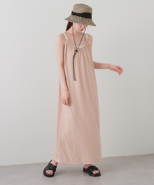 Kastane（カスタネ）の「【サイズ展開あり/WEB限定】ベルトショルダーカットワンピース（ワンピース・レディース・ブラック/ベージュ系その他・0/1）」の5枚目の写真