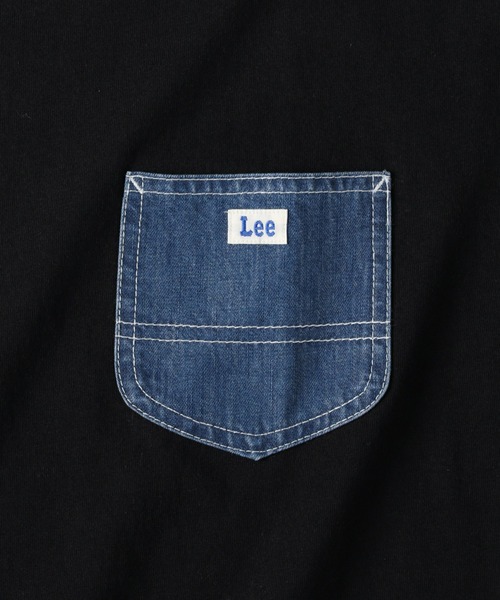 Lee（リー）の「【Lee】デニムポケットＴ（Tシャツ/カットソー・メンズ・ブラック・M/L/XL）」の4枚目の写真