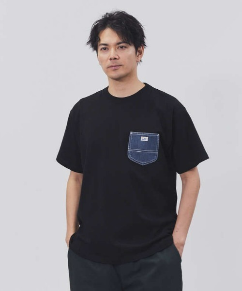 Lee（リー）の「【Lee】デニムポケットＴ（Tシャツ/カットソー・メンズ・ブラック・M/L/XL）」の17枚目の写真