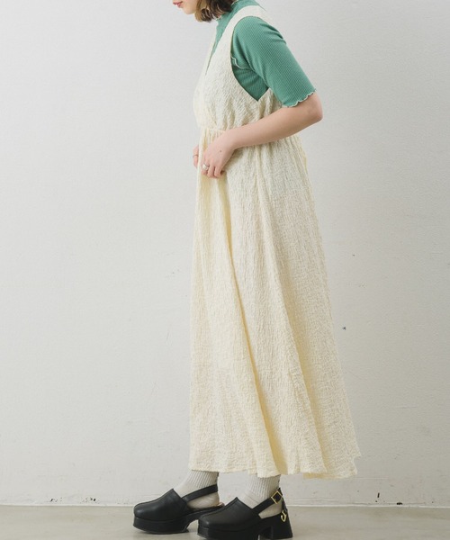 RETRO GIRL（レトロガール）の「ノースリーブOP（ワンピース・レディース・ライトグレー/ブラック/ナチュラル/グリーン・FREE）」の6枚目の写真