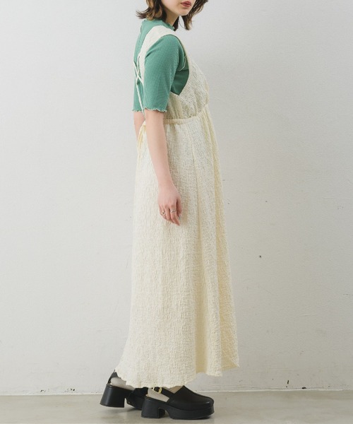 RETRO GIRL（レトロガール）の「ノースリーブOP（ワンピース・レディース・ライトグレー/ブラック/ナチュラル/グリーン・FREE）」の7枚目の写真