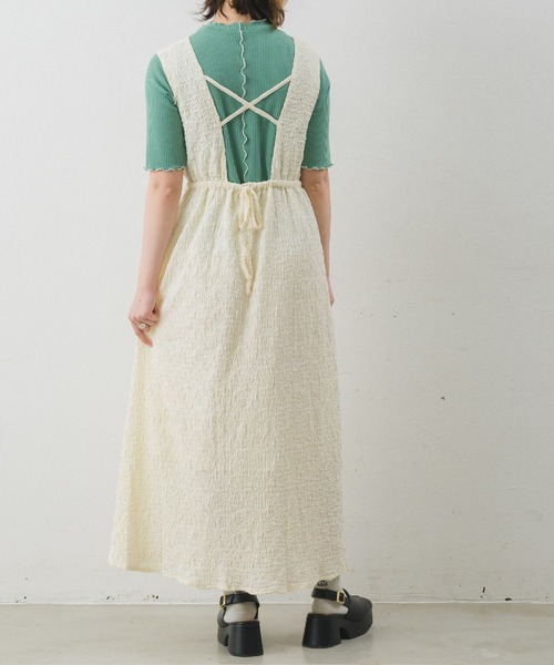 RETRO GIRL（レトロガール）の「ノースリーブOP（ワンピース・レディース・ライトグレー/ブラック/ナチュラル/グリーン・FREE）」の8枚目の写真