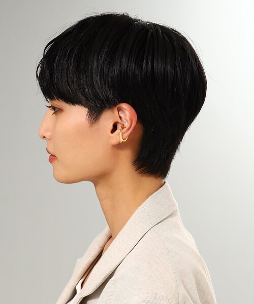 COCOSHNIK(ココシュニック)の「シルバー ソリッドイヤーカフ フラットアーク GP(イヤーカフ・レディース・ホワイト系その他7・00)」の3枚目の写真