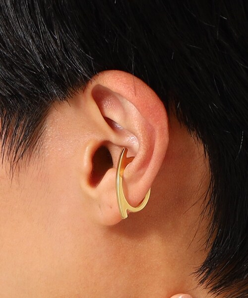 COCOSHNIK(ココシュニック)の「シルバー ソリッドイヤーカフ フラットアーク GP(イヤーカフ・レディース・ホワイト系その他7・00)」の5枚目の写真