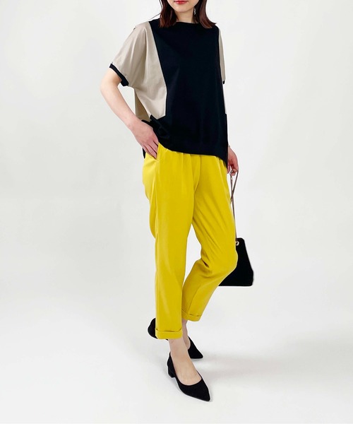 PICCIN(ピッチン)の「配色切替えカットソー(Tシャツ/カットソー・レディース・オフホワイト/ブラック/カーキ・M)」の19枚目の写真