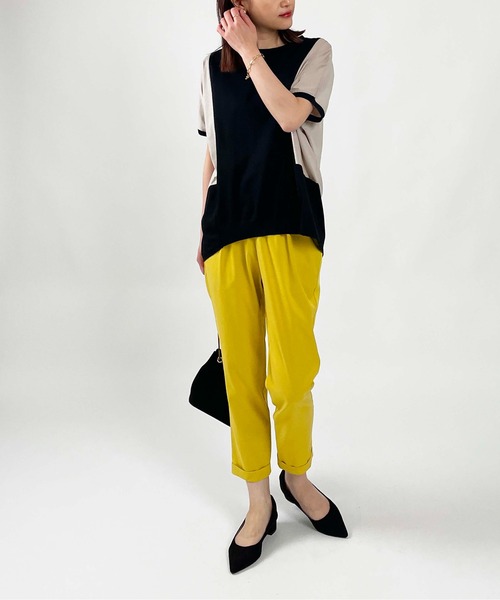 PICCIN(ピッチン)の「配色切替えカットソー(Tシャツ/カットソー・レディース・オフホワイト/ブラック/カーキ・M)」の22枚目の写真