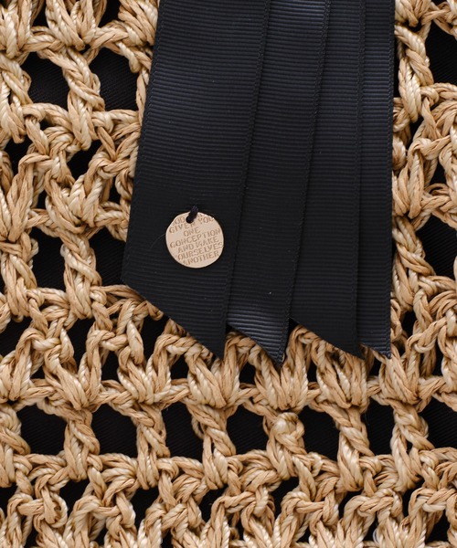 cache cache（カシュ カシュ）の「グログランペーパートート（トートバッグ・レディース・グリーン/ピンク/ブラウン/ブラック・フリー）」の14枚目の写真