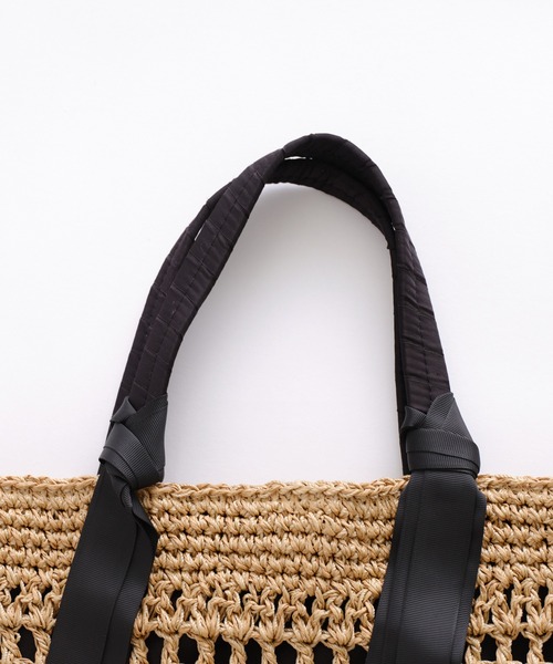 cache cache（カシュ カシュ）の「グログランペーパートート（トートバッグ・レディース・グリーン/ピンク/ブラウン/ブラック・フリー）」の15枚目の写真