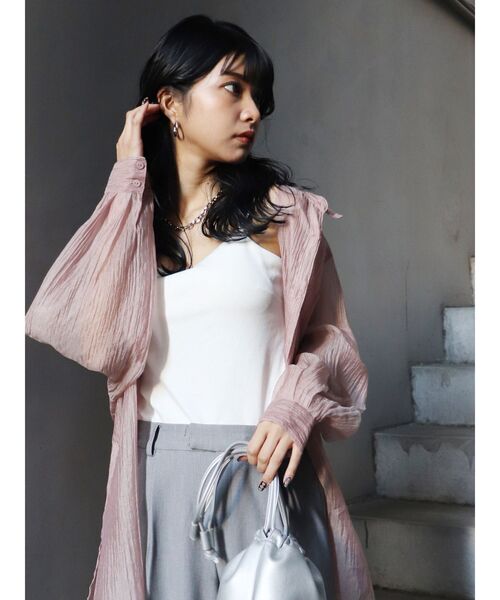 MURUA(ムルーア)の「クロスストラップキャミソール(カップ付き)(Tシャツ/カットソー・レディース・ホワイト/ブラック/ブルー・FREE)」の10枚目の写真