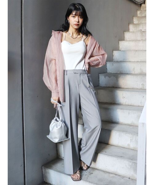 MURUA(ムルーア)の「クロスストラップキャミソール(カップ付き)(Tシャツ/カットソー・レディース・ホワイト/ブラック/ブルー・FREE)」の11枚目の写真