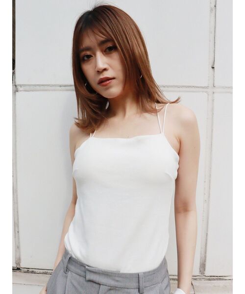 MURUA(ムルーア)の「クロスストラップキャミソール(カップ付き)(Tシャツ/カットソー・レディース・ホワイト/ブラック/ブルー・FREE)」の12枚目の写真