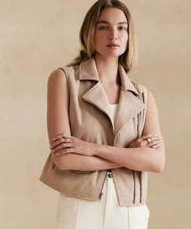 BANANA REPUBLIC FACTORY STORE | BANANA REPUBLIC FACTORY STORE ヴィーガンスエードライダースベスト(ライダースジャケット)