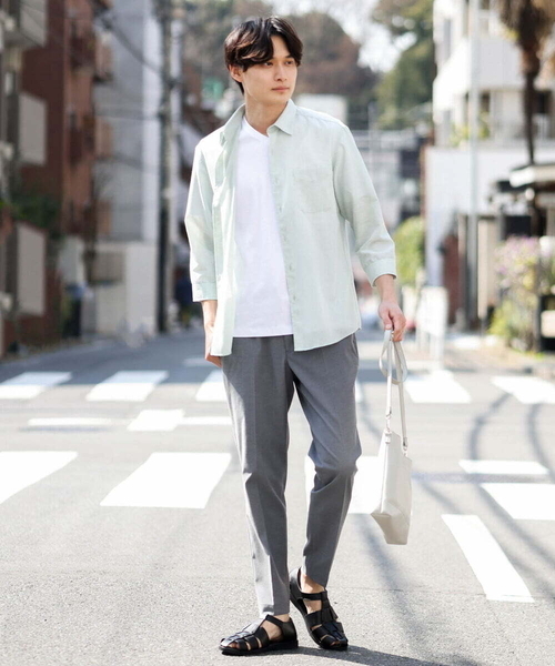 a.v.v(アーヴェヴェ)の「【軽撥水/接触冷感】スマートスラックス(アンクル丈)(スラックス・メンズ・グレー/ネイビー/ブラック/ブルー・44/46/50/48/52)」の9枚目の写真