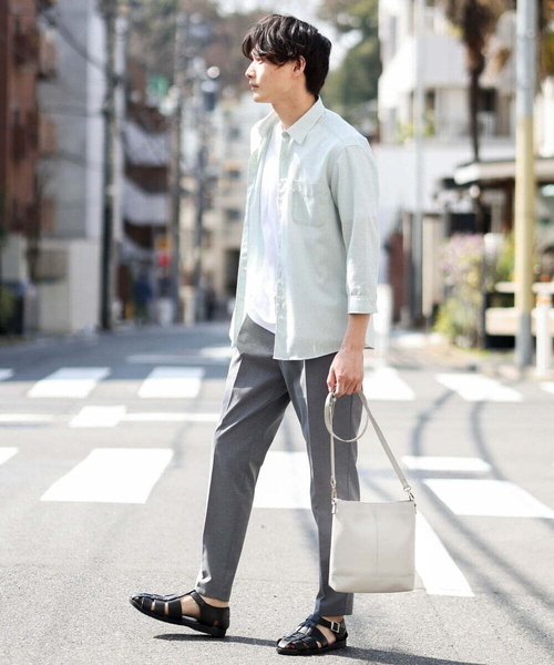 a.v.v(アーヴェヴェ)の「【軽撥水/接触冷感】スマートスラックス(アンクル丈)(スラックス・メンズ・グレー/ネイビー/ブラック/ブルー・44/46/50/48/52)」の11枚目の写真