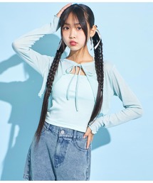 ANAP GiRL（アナップガール）の「ショートカーデ×キャミソールセット（カーディガン/ボレロ）」