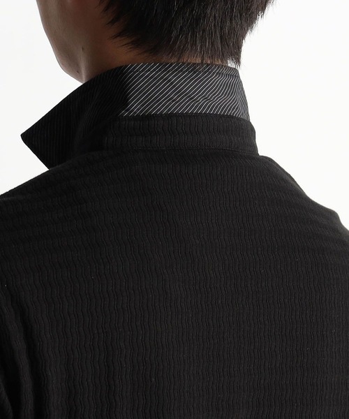 【WEB限定商品】変形針抜ショートレギュラーカラーポロシャツ（ポロシャツ）｜HIDEAWAYS NICOLE（ハイダウェイニコル）