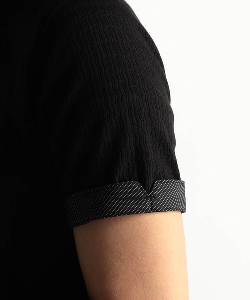 【WEB限定商品】変形針抜ショートレギュラーカラーポロシャツ（ポロシャツ）｜HIDEAWAYS NICOLE（ハイダウェイニコル）