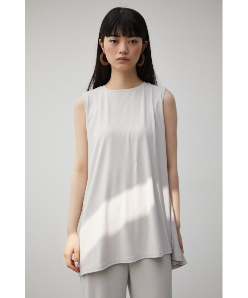 AZUL by moussy（アズールバイマウジー）の「【トライファンクション】 ICE CLEAN SLEEVELESS TOPS/アイスクリーンスリーブレストップス（Tシャツ/カットソー・レディース・ライトグレー/ブラック/ライトグリーン・SMALL/MEDIUM）」の16枚目の写真