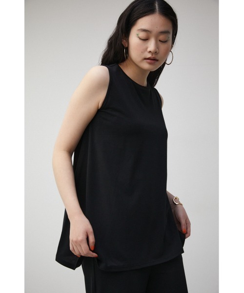 AZUL by moussy（アズールバイマウジー）の「【トライファンクション】 ICE CLEAN SLEEVELESS TOPS/アイスクリーンスリーブレストップス（Tシャツ/カットソー・レディース・ライトグレー/ブラック/ライトグリーン・SMALL/MEDIUM）」の5枚目の写真