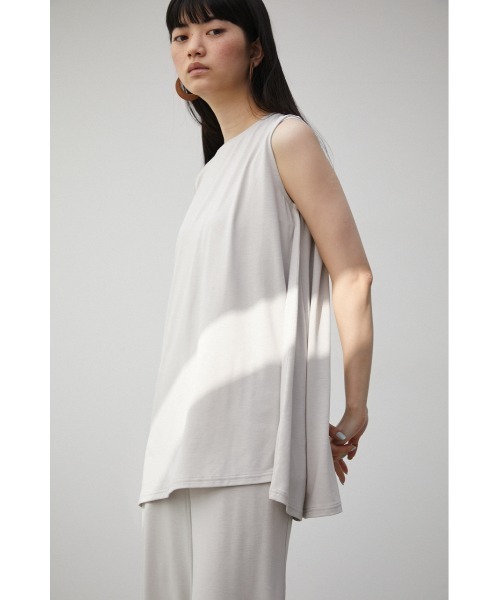 AZUL by moussy（アズールバイマウジー）の「【トライファンクション】 ICE CLEAN SLEEVELESS TOPS/アイスクリーンスリーブレストップス（Tシャツ/カットソー・レディース・ライトグレー/ブラック/ライトグリーン・SMALL/MEDIUM）」の13枚目の写真