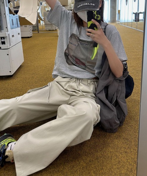 mebole(メボレ)の「フロントフォトプリントTシャツ(Tシャツ/カットソー・レディース・グレー/ネイビー/ブラウン/ホワイト・FREE)」の14枚目の写真