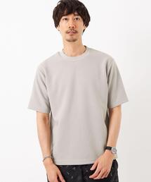 green label relaxing | GIZAコットン リップル ワイドカラー Tシャツ(Tシャツ/カットソー)