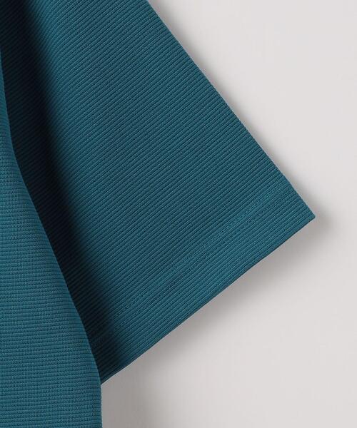 green label relaxing（グリーンレーベルリラクシング）の「GIZAコットン リップル ワイドカラー Tシャツ（Tシャツ/カットソー・メンズ・ターコイズブルー/ホワイト/ライトグレー・L/XL/S/M）」の13枚目の写真