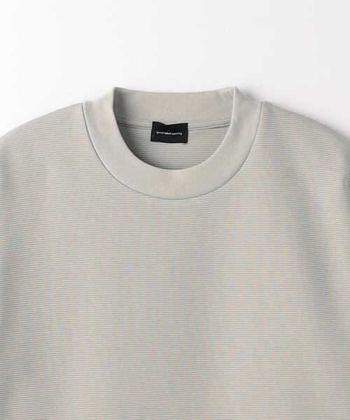 green label relaxing（グリーンレーベルリラクシング）の「GIZAコットン リップル ワイドカラー Tシャツ（Tシャツ/カットソー・メンズ・ターコイズブルー/ホワイト/ライトグレー・L/XL/S/M）」の22枚目の写真