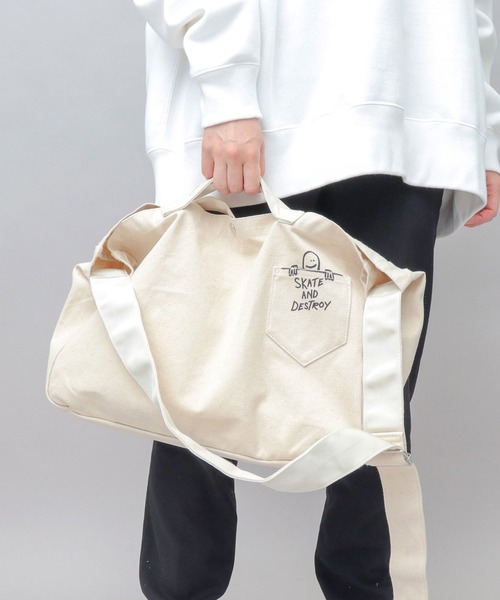 THRASHER（スラッシャー）の「キャンバス ショルダーバッグ ハンドル付き （GONZ・マグロゴ）（ショルダーバッグ・メンズ・オフホワイト/ブラック/ホワイト系その他/ブラック系その他・FREE）」の15枚目の写真