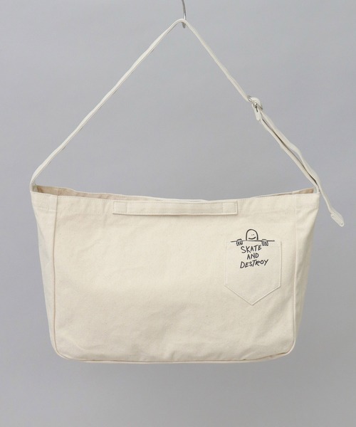 THRASHER（スラッシャー）の「キャンバス ショルダーバッグ ハンドル付き （GONZ・マグロゴ）（ショルダーバッグ・メンズ・オフホワイト/ブラック/ホワイト系その他/ブラック系その他・FREE）」の18枚目の写真