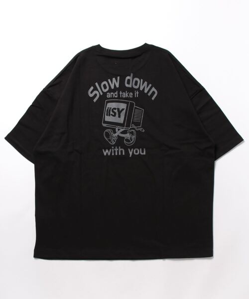 iisy（イージー）の「iisy / TAKE IT iisy POP PCプリントルーズハーフスリーブTシャツ（Tシャツ/カットソー・メンズ・ホワイト/ブラック/ピンク・S/M/L）」の19枚目の写真