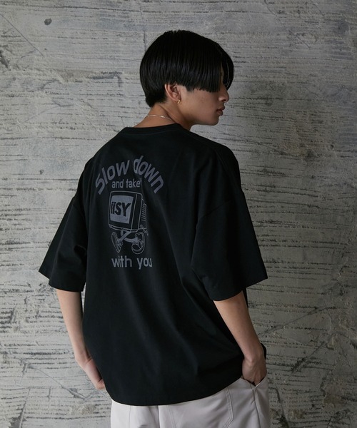 iisy（イージー）の「iisy / TAKE IT iisy POP PCプリントルーズハーフスリーブTシャツ（Tシャツ/カットソー・メンズ・ホワイト/ブラック/ピンク・S/M/L）」の22枚目の写真